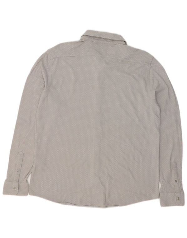 Koszula męska Dockers, średnia, szara, bawełniana w cętki