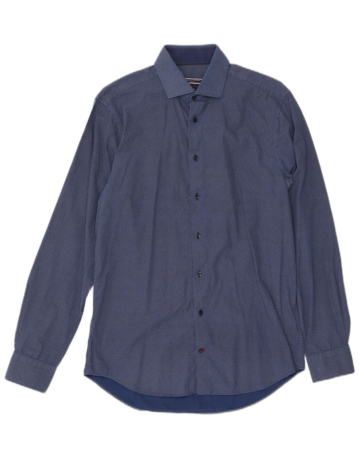 Męska koszula TOMMY HILFIGER w abstrakcyjny wzór, rozmiar 15 1/2 39, średni granat