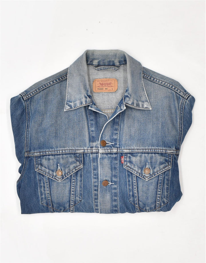 Damska kurtka dżinsowa LEVI'S UK 14, duża, niebieska, bawełniana