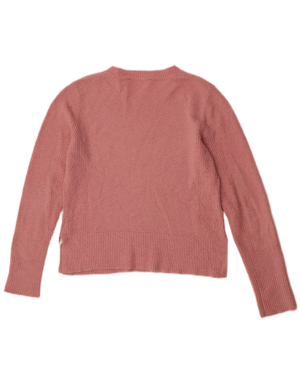 Sweter damski Oasis z dekoltem w łódkę, UK 14, średni różowy akryl