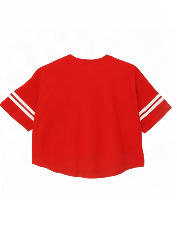 Damska koszulka Champion Crop Graphic Top UK 14 Średnia czerwona bawełna