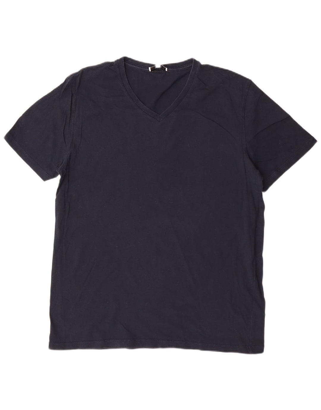 REISS Womens T-Shirt Top Large Navy Blue Cotton