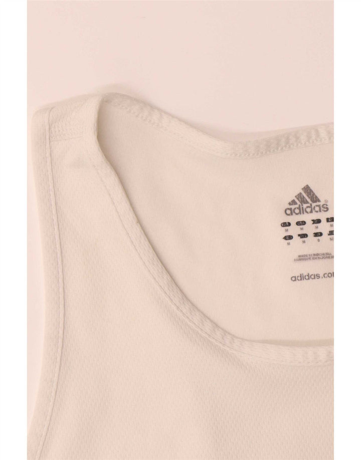Adidas Męska kamizelka Climalite Top Średni Biały Poliester