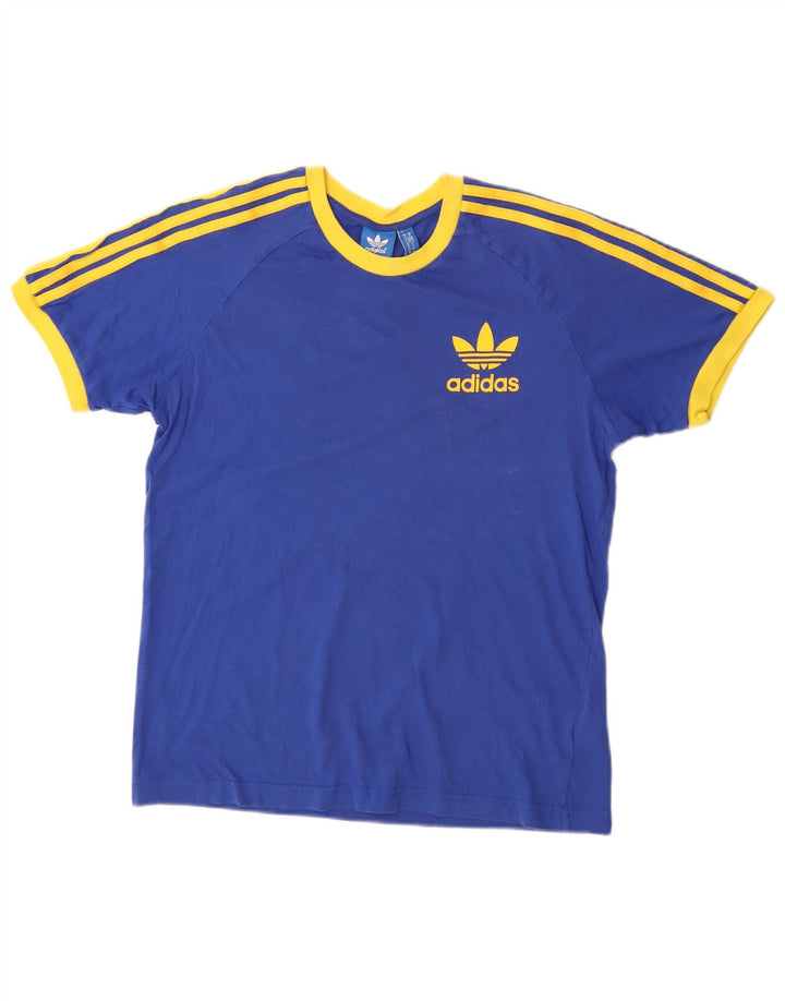 T-shirt męski ADIDAS Top, średni, granatowy, bawełniany