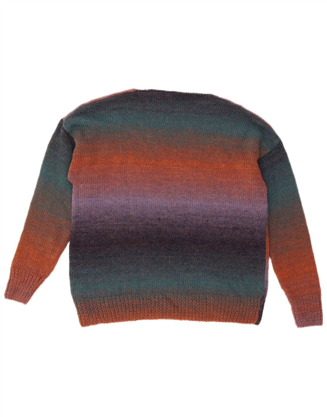 Sweter damski VINTAGE z dekoltem w łódkę UK 18 XL, wielokolorowe paski