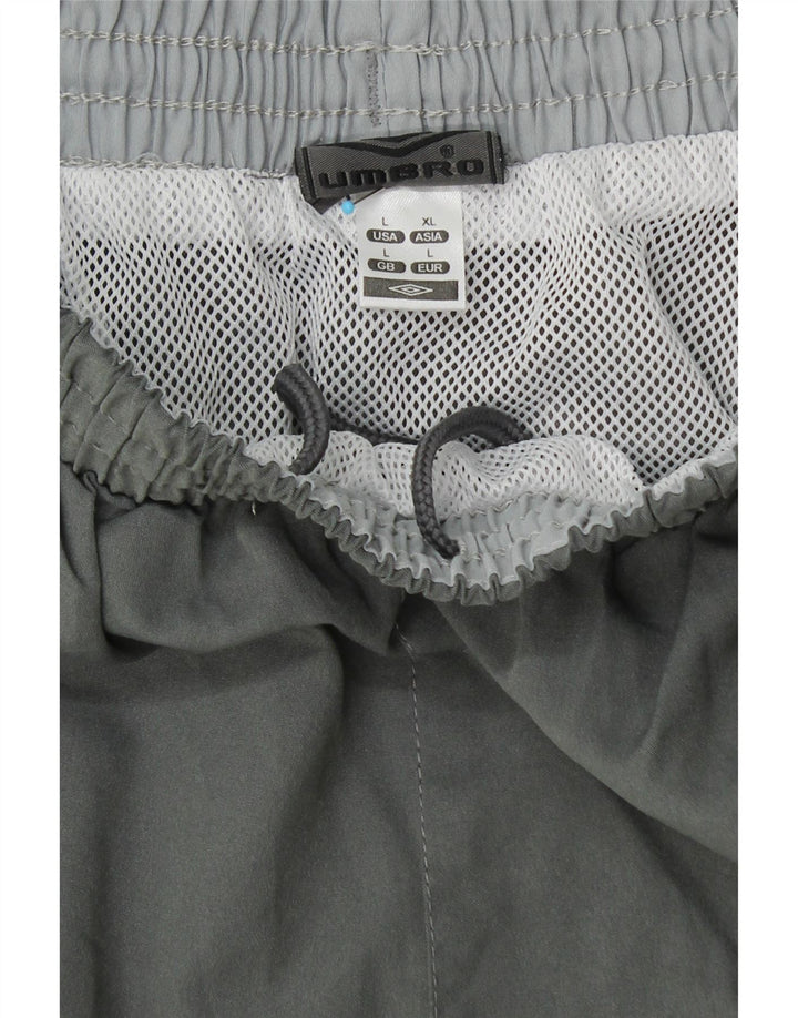 Męskie spodenki sportowe UMBRO z grafiką, duże, szare, z poliestru