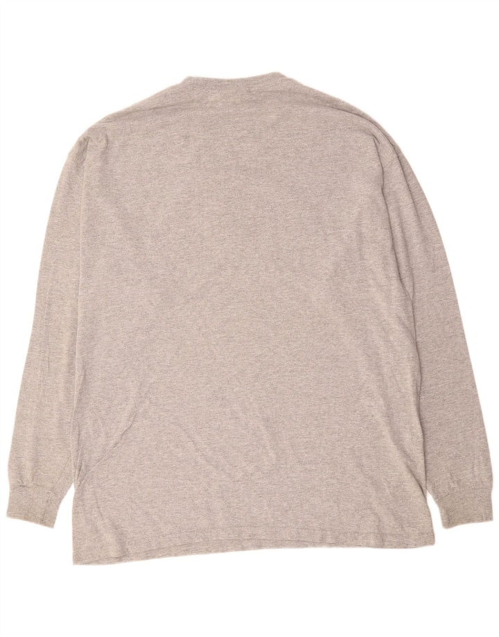 Męski graficzny top PUMA z długim rękawem XL, szary, bawełniany