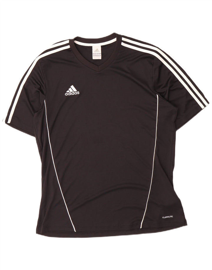 Adidas Męska koszulka Climalite Top, duża, czarna, z poliestru