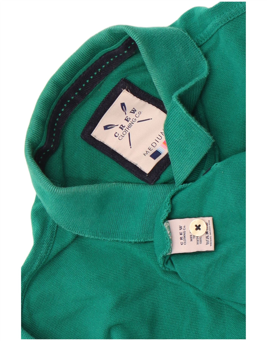 Męska koszulka polo Crew Clothing Średnia zielona bawełna