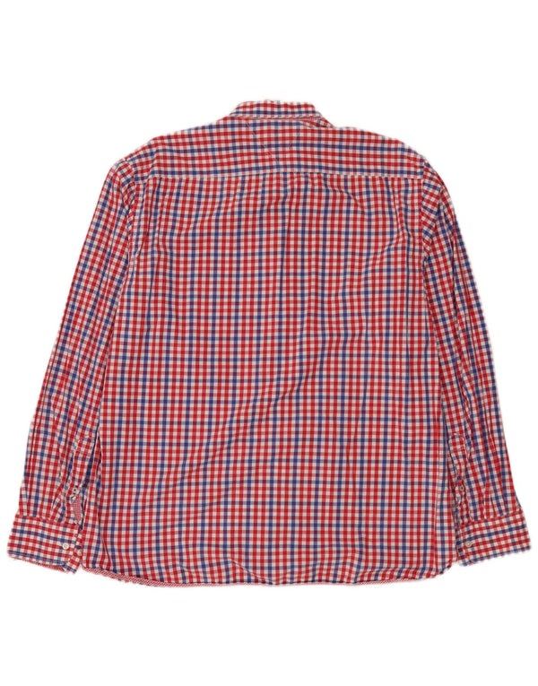 Koszula męska Tommy Hilfiger o dopasowanym kroju XL, czerwona, bawełniana w kratkę