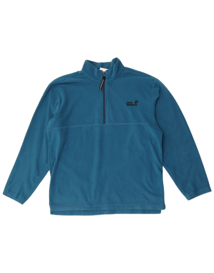 Męski sweter polarowy Jack Wolfskin z zamkiem błyskawicznym, UK 36/38, średni niebieski poliester