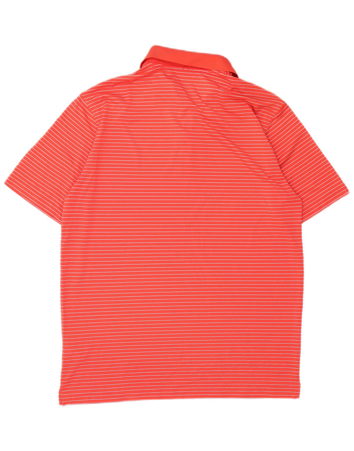 Męska koszulka polo Nike Dri Fit, poliester w średnie czerwone paski