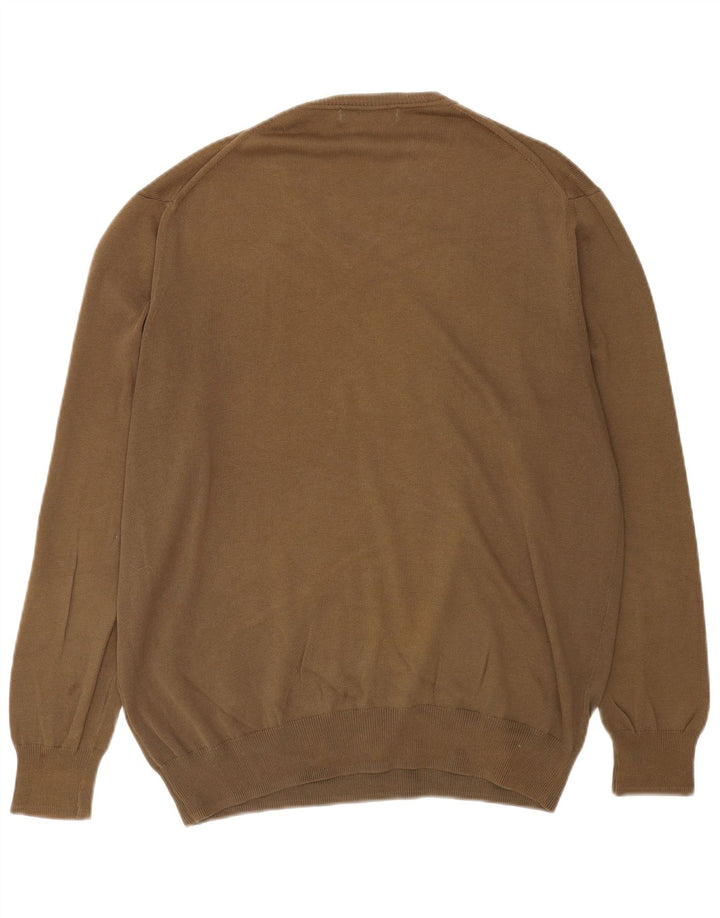 Męski sweter Zara z dekoltem w kształcie litery V, XL, khaki