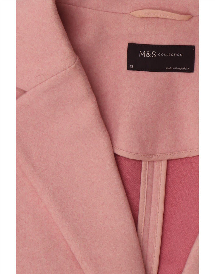 Marks & Spencer Płaszcz damski UK 12, średni różowy poliester