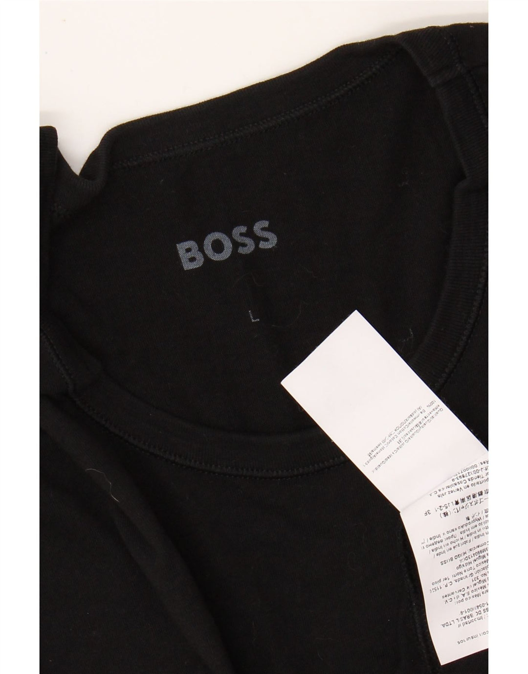 Męski T-shirt HUGO BOSS, duży, czarny, bawełniany