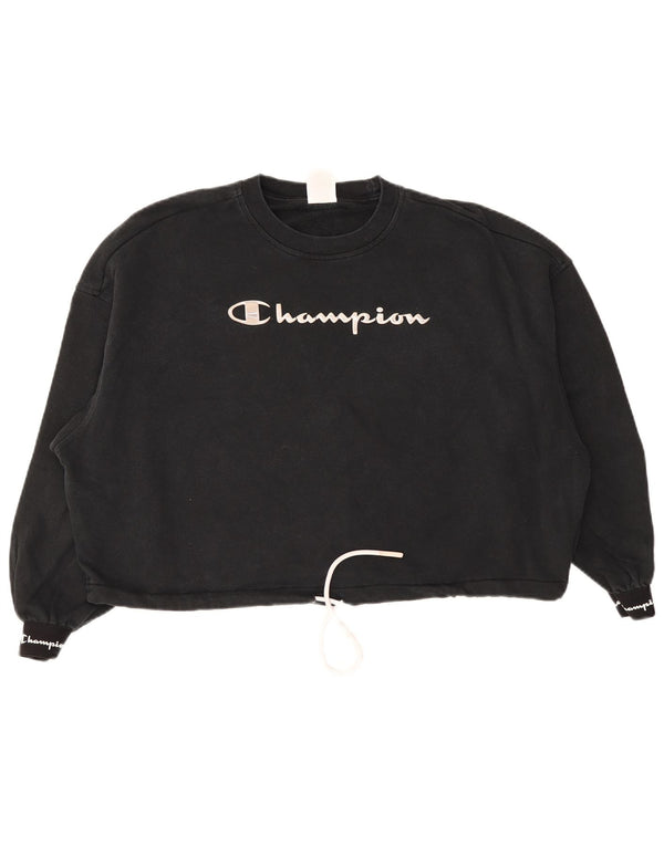 Damska bluza Champion Graphic Oversize Sweter UK 10 Small Black