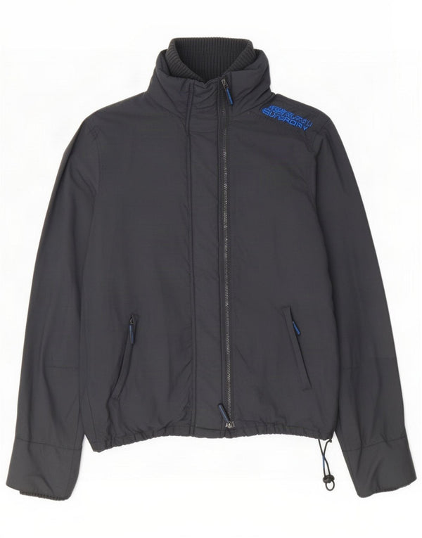 Superdry męska kurtka przeciwdeszczowa UK 40 duża granatowa nylon