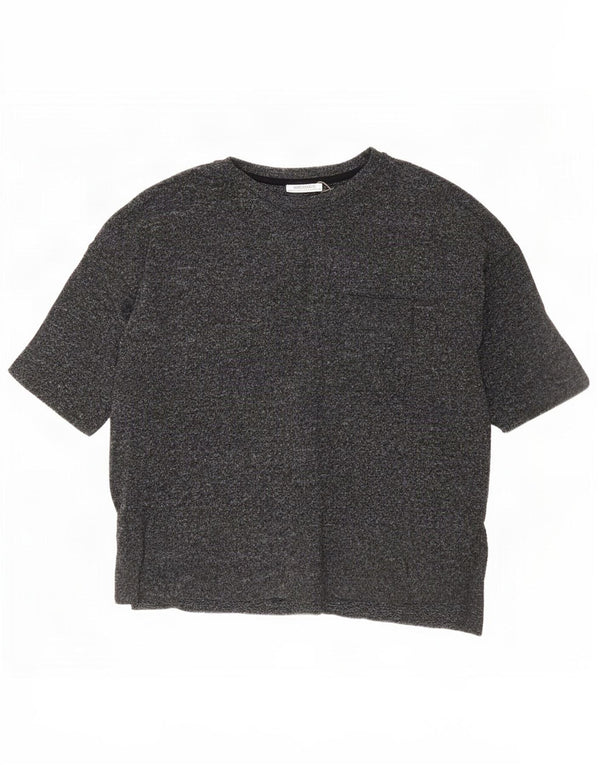 Męski T-shirt Zara Trafaluc, mały, szary, nakrapiany