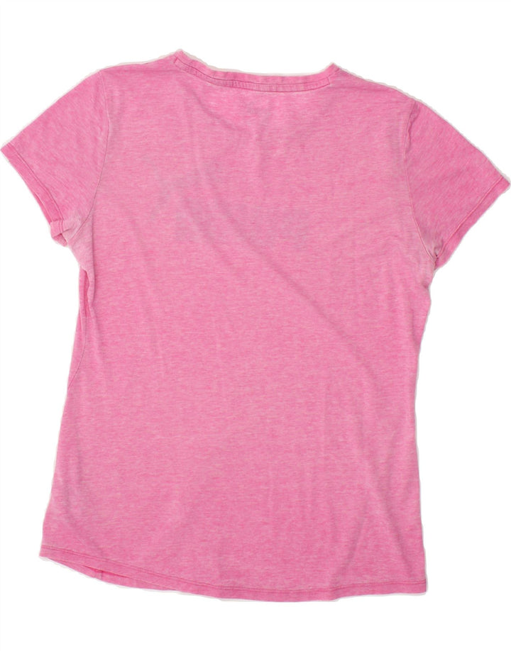 PUMA Womens Graphic T-Shirt Top UK 12 Medium Pink Polyester Vintage Puma and Second-Hand Puma from Messina Hembry 
