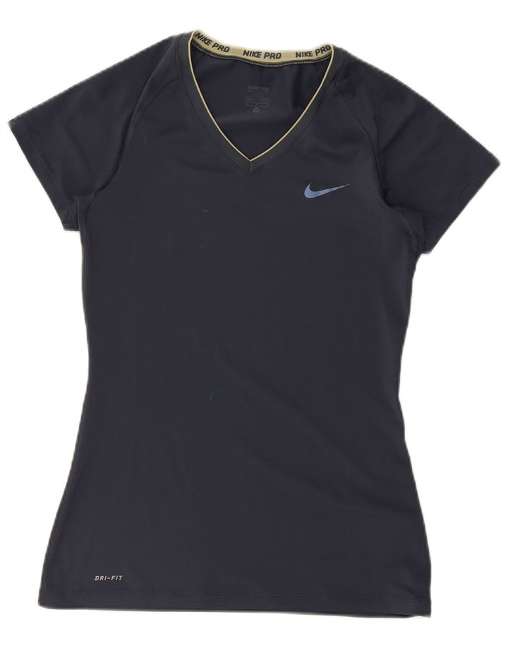 Damska koszulka Nike Dri Fit Top UK 12, średni granatowy poliester