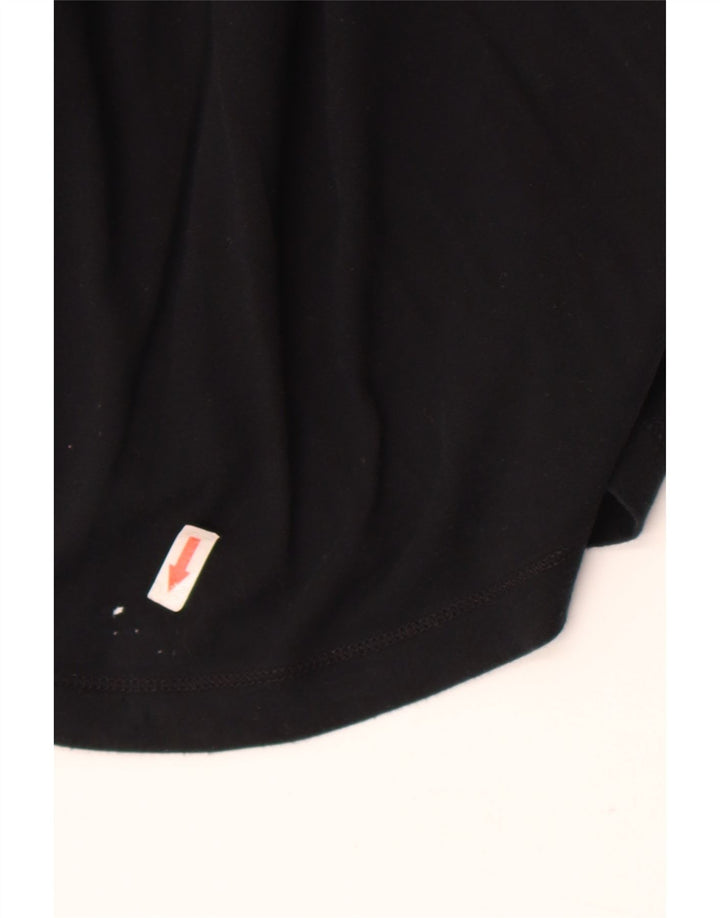 Damski top z falbaną Ralph Lauren z długim rękawem, UK 12, średni czarny