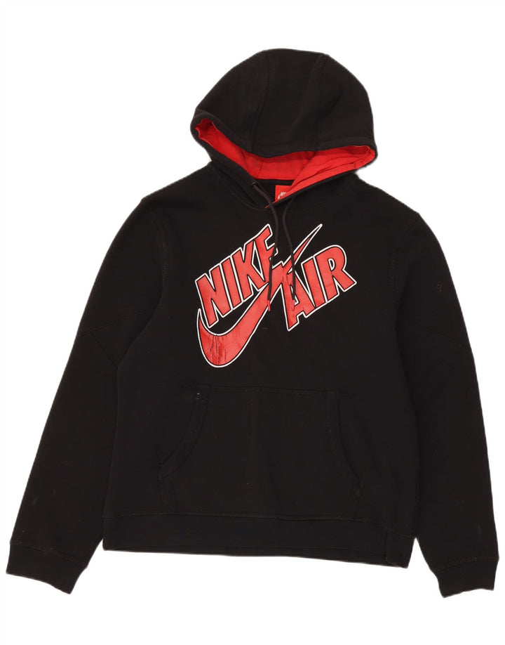 Męski sweter z kapturem Nike Air Graphic, średni czarny, bawełniany
