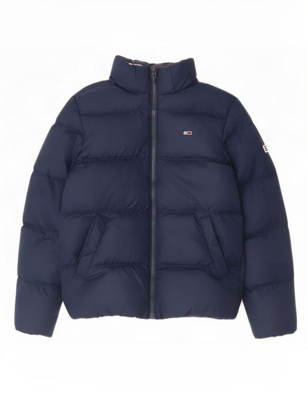 Tommy Hilfiger Mens Padded Jacket UK 36 Small Navy Blue Polyester