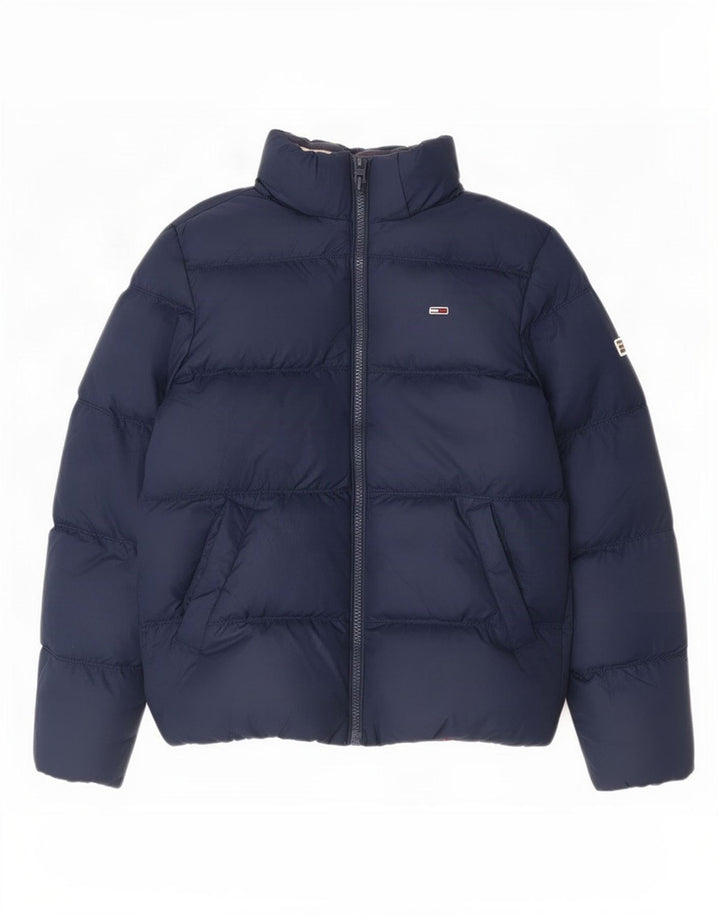 Męska ocieplana kurtka Tommy Hilfiger UK 36, mała granatowa, poliester