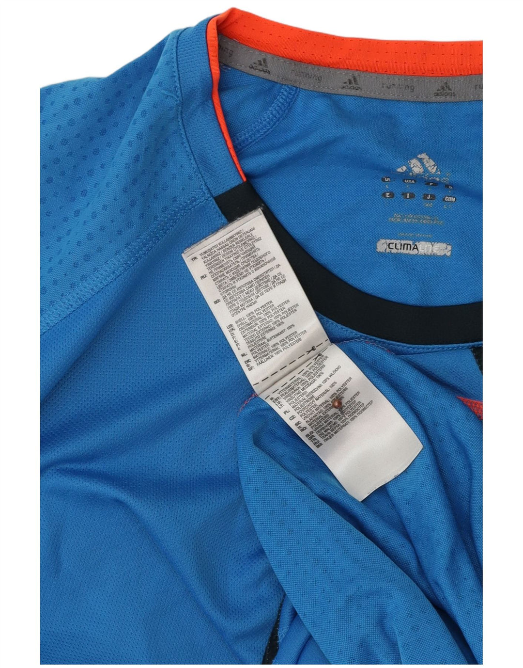 Męski T-shirt ADIDAS Climalite, duży, niebieski, poliester