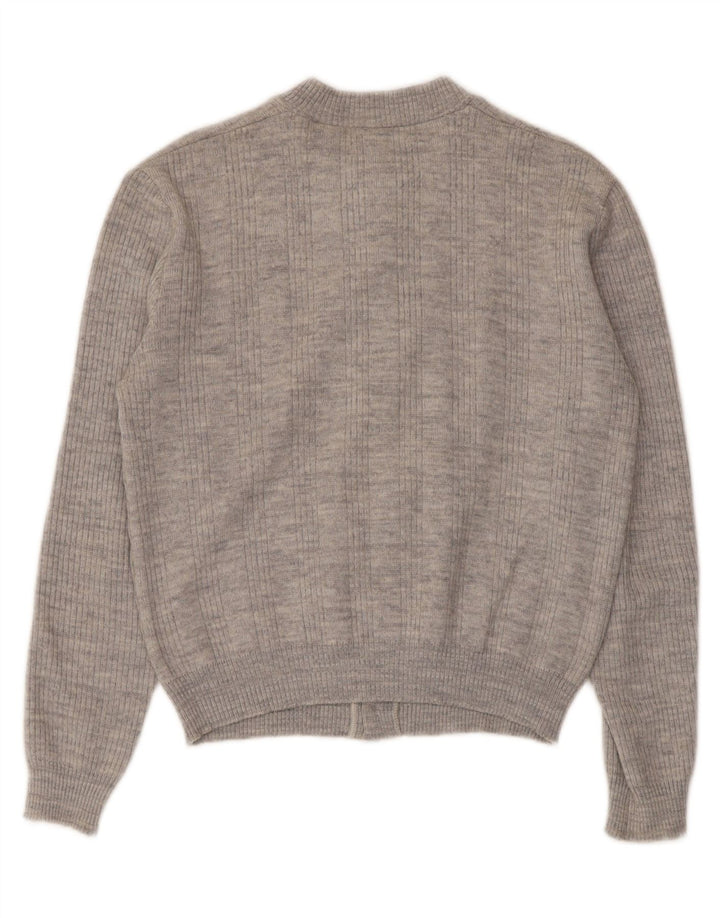 Sweter damski w stylu vintage, UK 14, średni szary