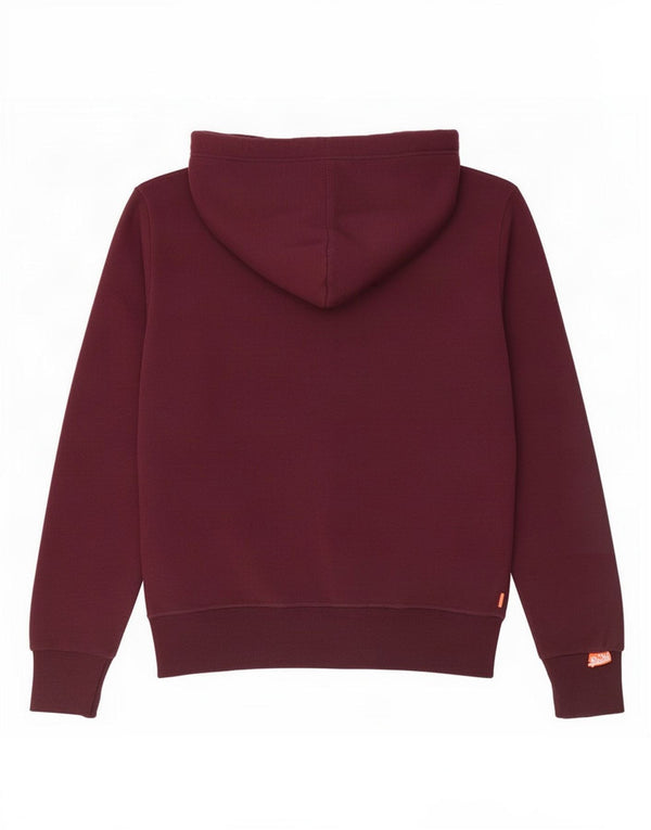 Męski sweter z kapturem i zamkiem Superdry, średnia, bordowa bawełna