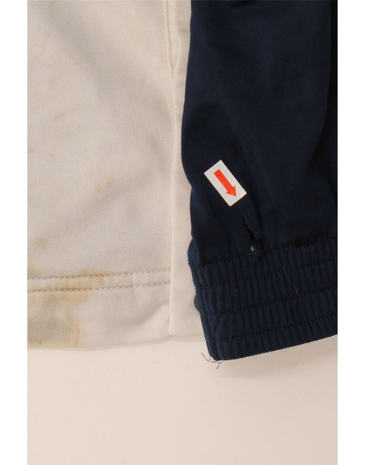 Męska kurtka dresowa LOTTO UK 44/46 2XL Biały poliester z blokami kolorów