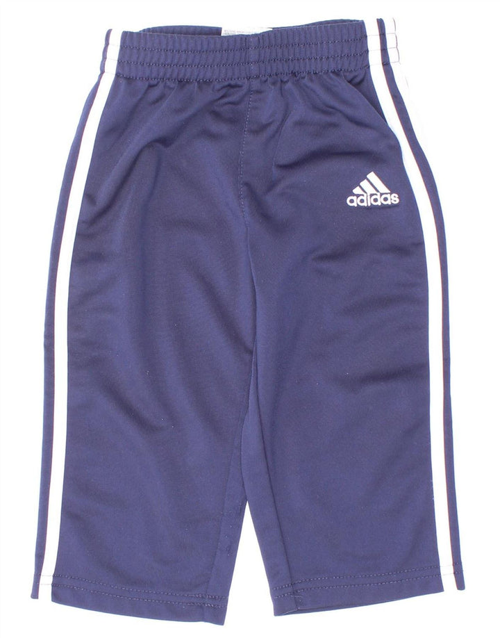 Spodnie dresowe Adidas dla chłopców 9-12 miesięcy, granatowe, poliestrowe