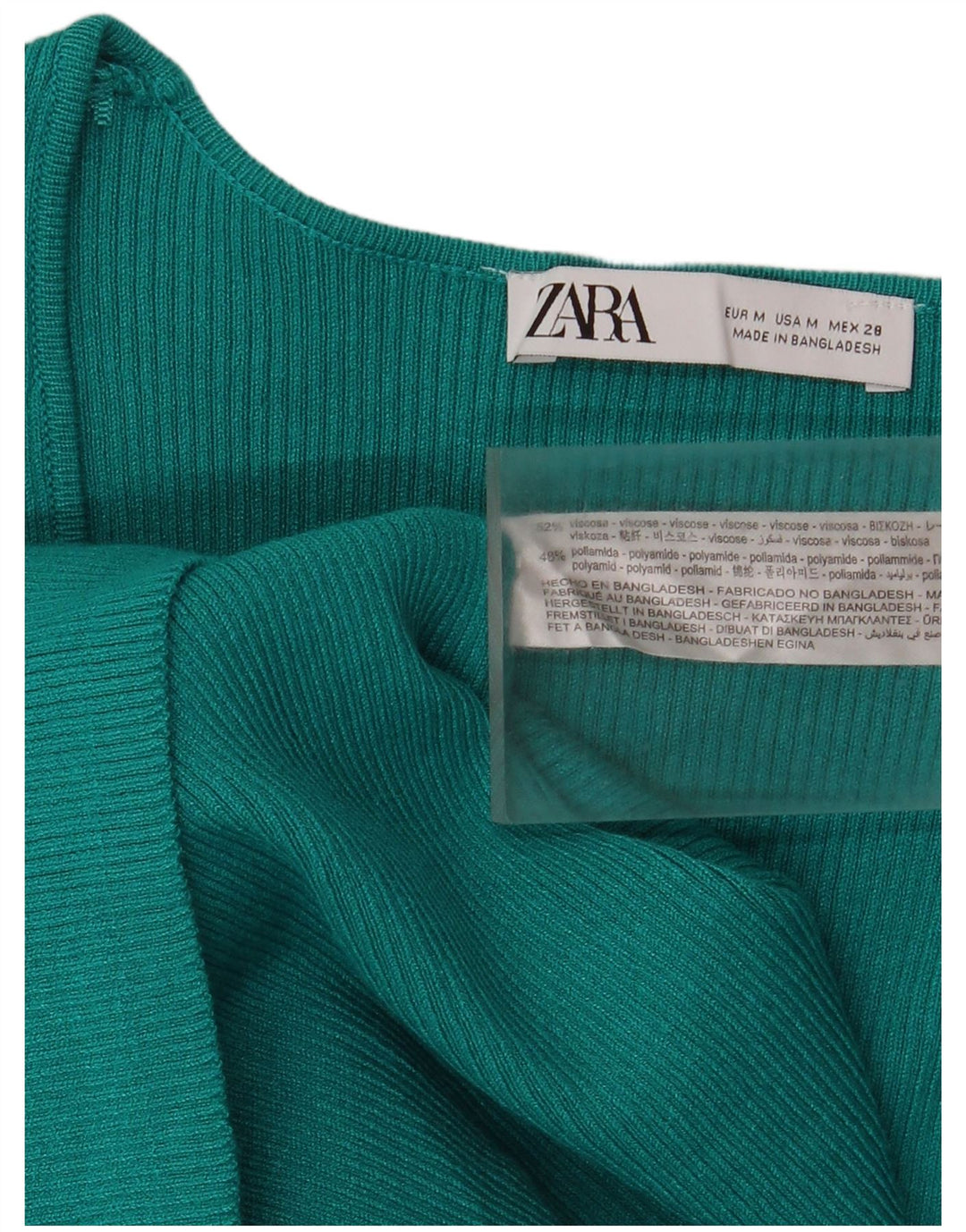 Damska obcisła sukienka maxi z długim rękawem Zara UK 12 Średnia zielona wiskoza