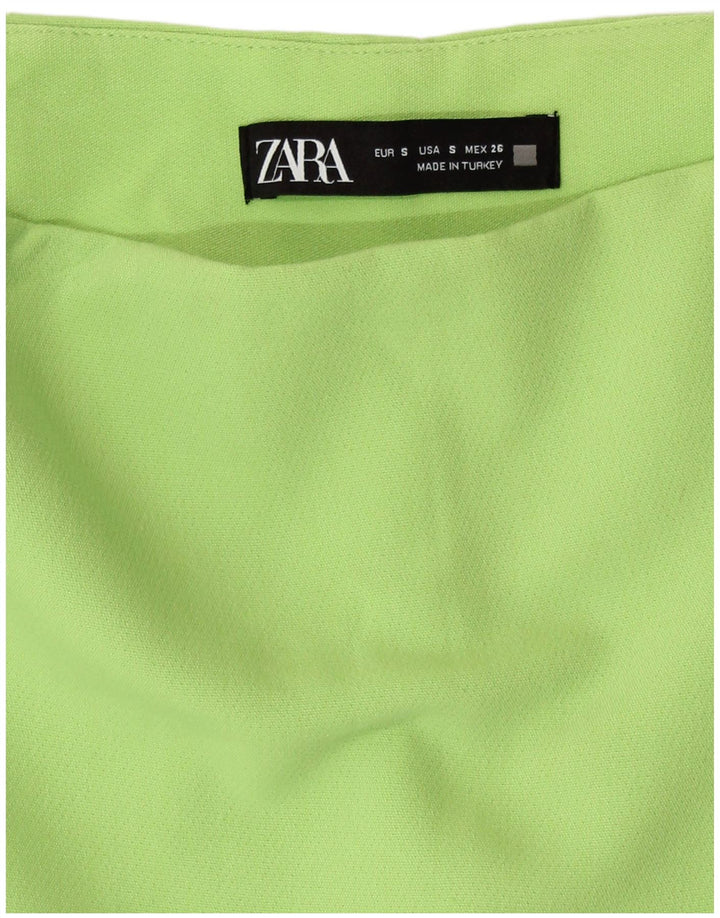 Damskie spódnice z wysokim stanem Zara UK 8 Small Green