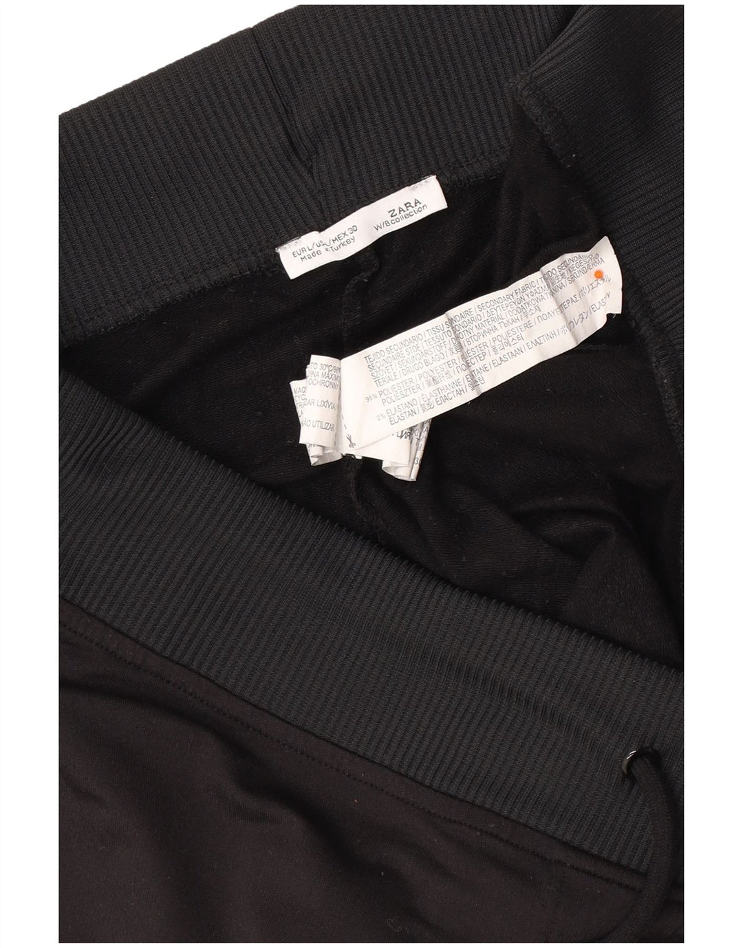 Damskie spodnie dresowe ZARA Joggers UK 14, duże czarne paski