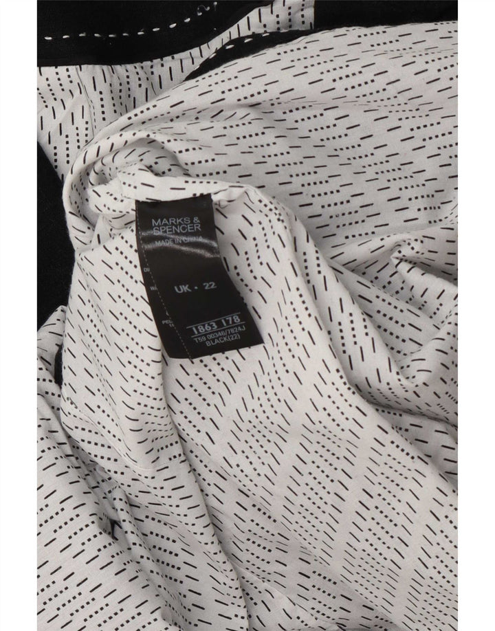Marks & Spencer Damska marynarka zapinana na 3 guziki UK 22 3XL Szara lniana