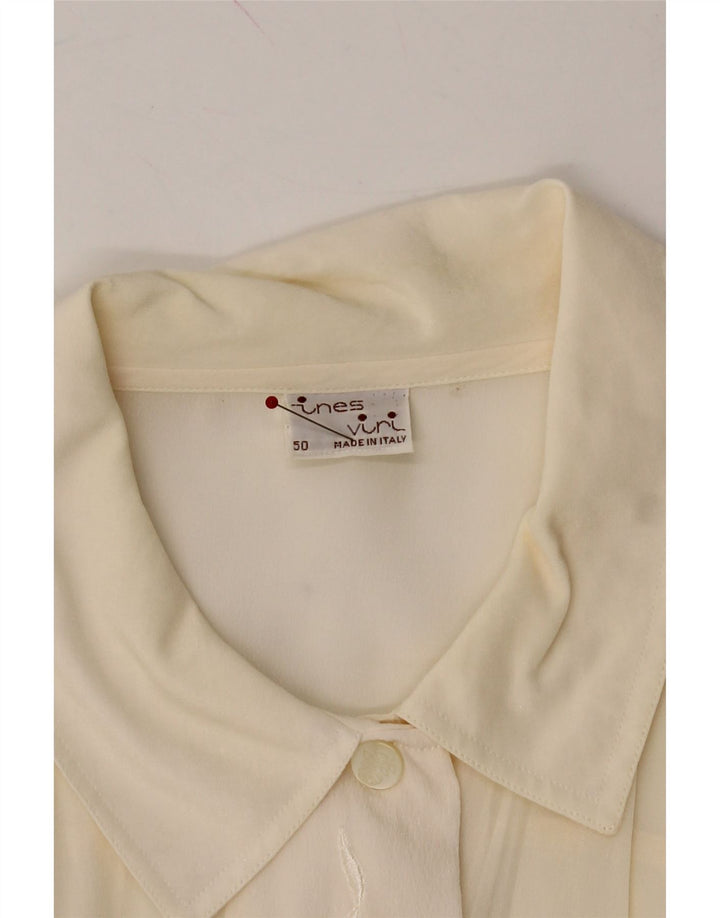 VINTAGE Womens Shirt Blouse IT 50 XL Off White Acetate Vintage Vintage and Second-Hand Vintage from Messina Hembry 