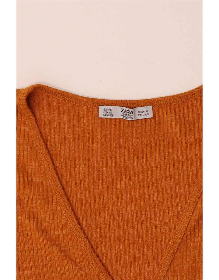 T-shirt damski Zara Top UK 10, mały, pomarańczowy