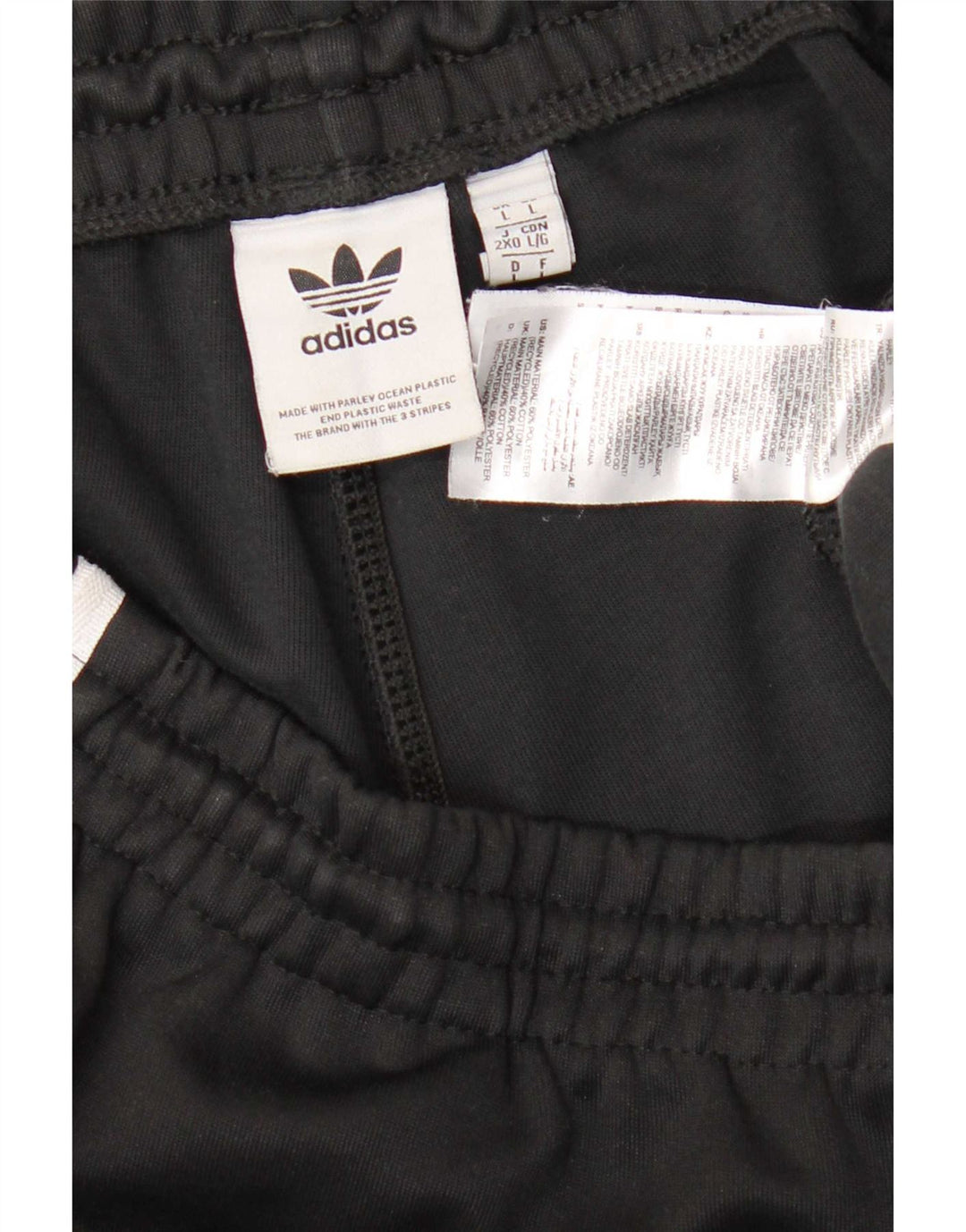Adidas Męskie spodnie dresowe Joggery, duże, czarne, poliestrowe