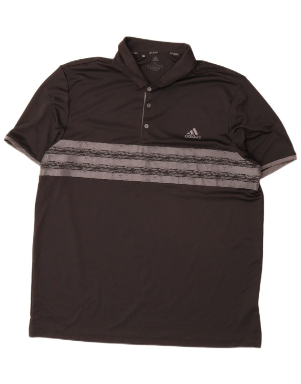 Męska koszulka polo Adidas Primegreen XL w czarne paski z poliestru