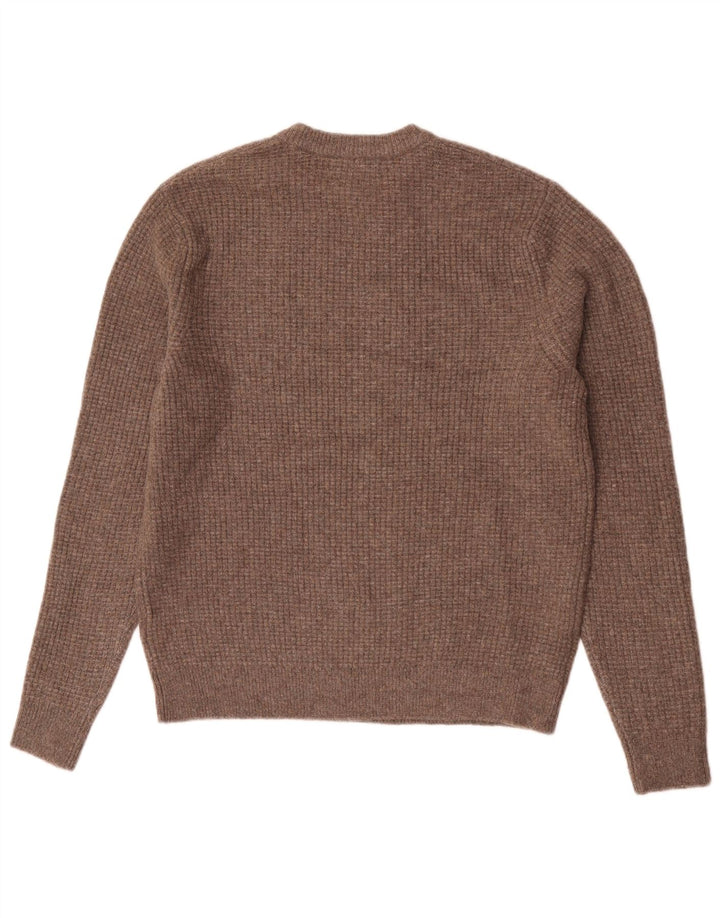 Marks & Spencer Męski sweter z okrągłym dekoltem, średni brąz, akryl