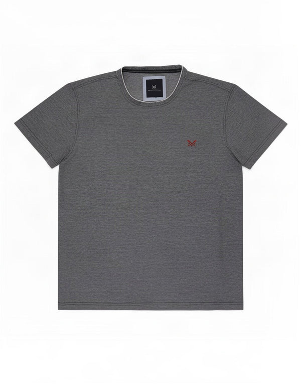 Crew Clothing Męski T-shirt Top, mały, szary, bawełniany