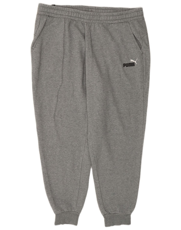 Męskie spodnie dresowe Puma Joggers 2XL Szara bawełna w plamki
