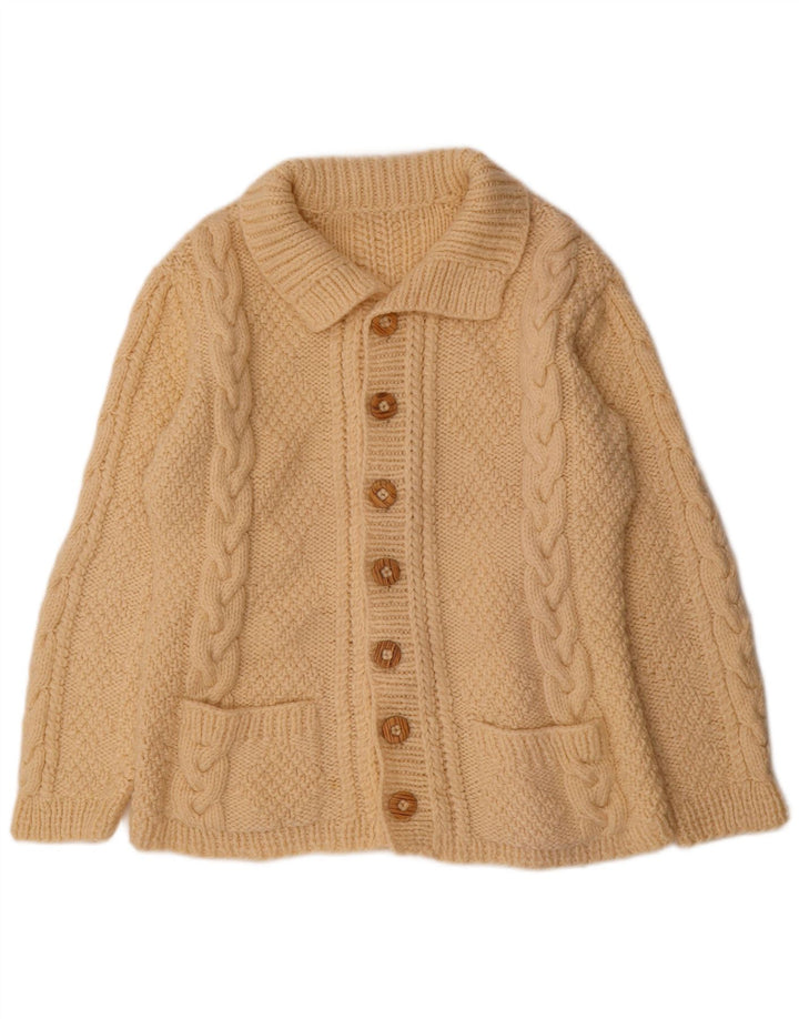 Sweter męski w stylu vintage, duży, beżowy