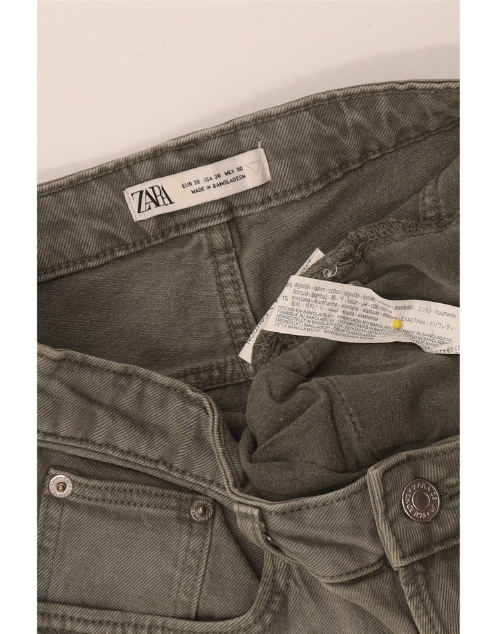 Męskie spodenki jeansowe Zara EU 38 Small W30, bawełna khaki