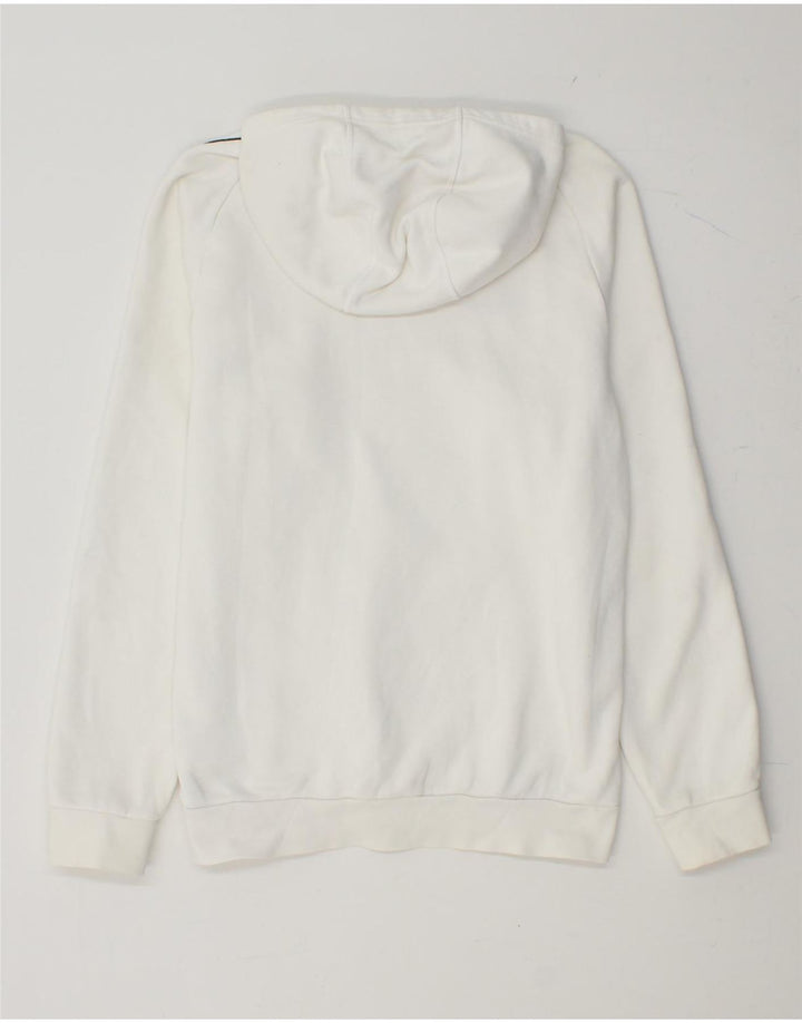 Męski sweter z kapturem ADIDAS, mały, biały, bawełniany