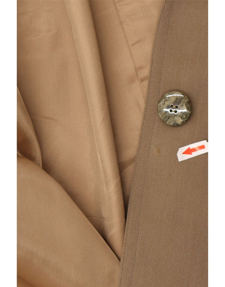 Vintage damski płaszcz oversize UK 18 XL brązowy