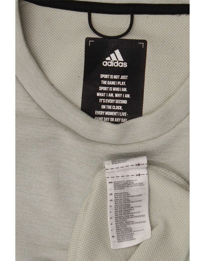 Męska bluza Adidas z grafiką o regularnym kroju, średni zielony poliester