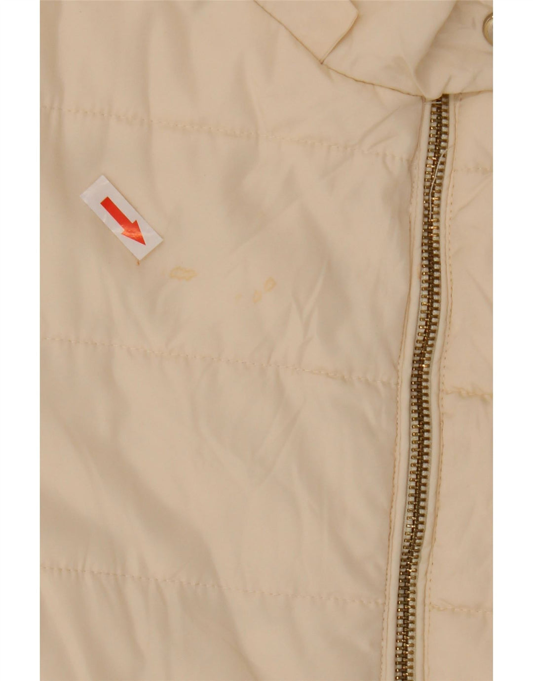 Damska, oversize'owa, wyściełana kurtka Zara UK 10, mała, biała, poliestrowa